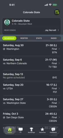 Colorado State Football App app screenshot