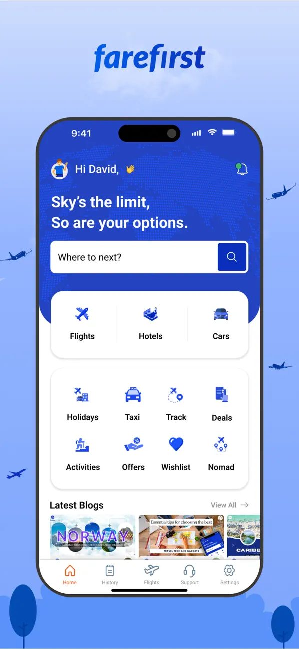 Screenshot #1 pour FareFirst - Flights & Hotels