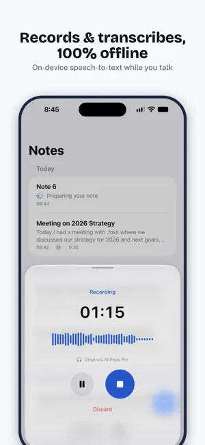 Offhand: Private Voice Notes screenshot 1