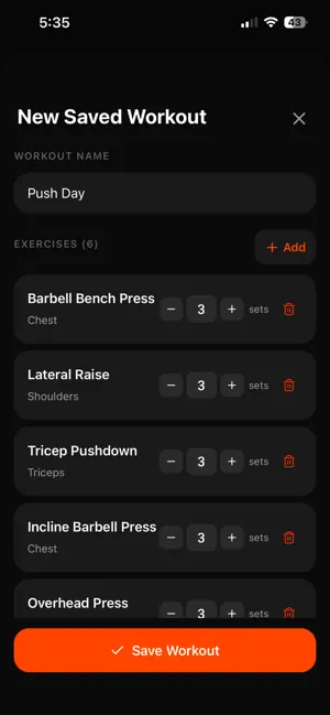 PRactical Workout Tracker screenshot 1
