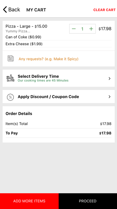 V1 Restaurant and Takeaway Screenshot