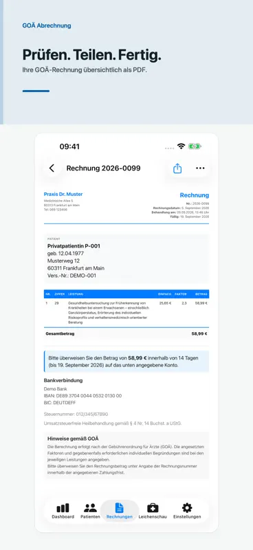 GOÄ Abrechnung screenshot 1 of 10