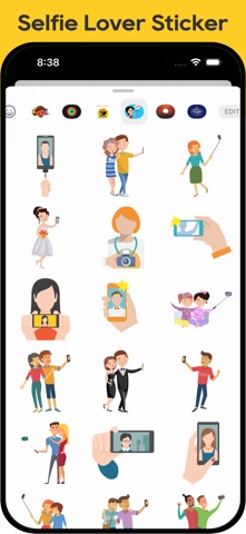 Selfie Lover Stickers screenshot