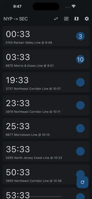 NJ Tracks - Train Times screenshot 3