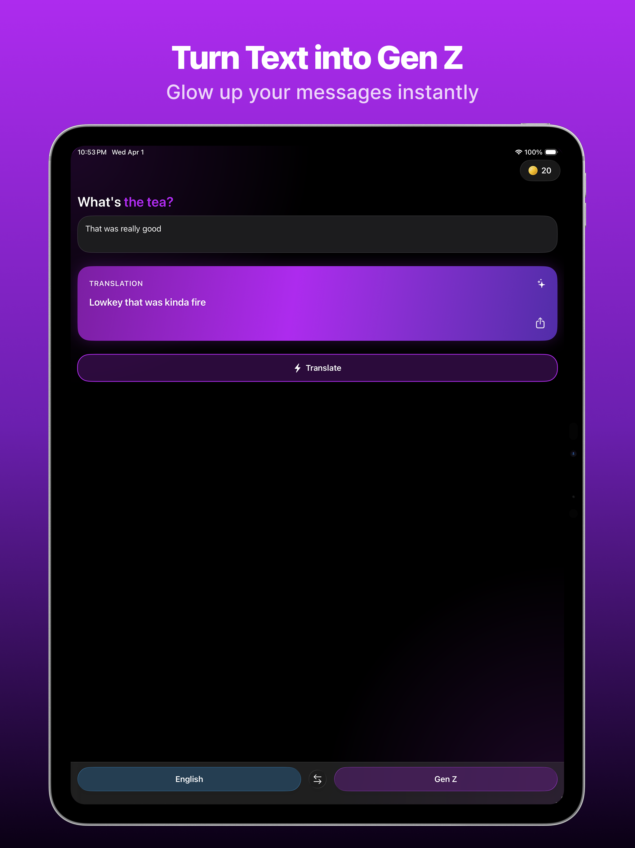 Rizl – Gen Z Text Translator