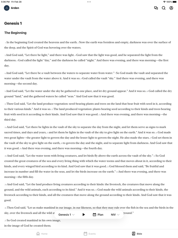 Arden SDA Church iPad screenshot