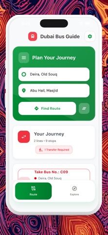 Dubai Bus Route Finder screenshot