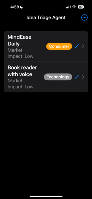 Idea Triage Agent Screenshot 1 of 4