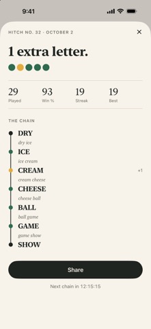 Hitch: Daily Word Chain screenshot 3
