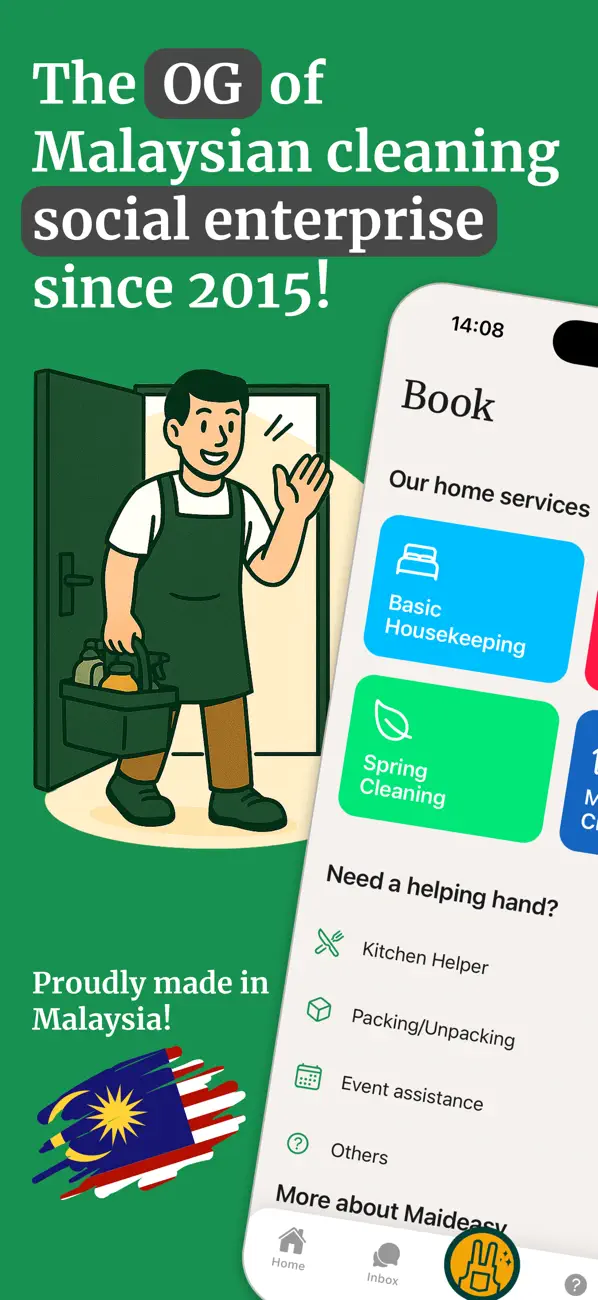 Screenshot #1 pour Maideasy - Book a cleaner now