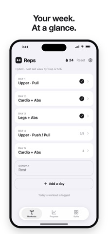Reps: Minimal Workout Tracker Screenshot 1 of 7