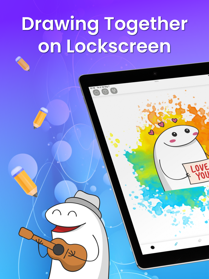 Drawing Together on Lockscreen