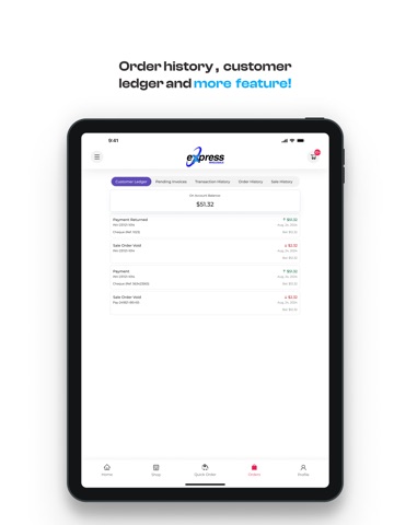 Express Wholesale iPad screenshot