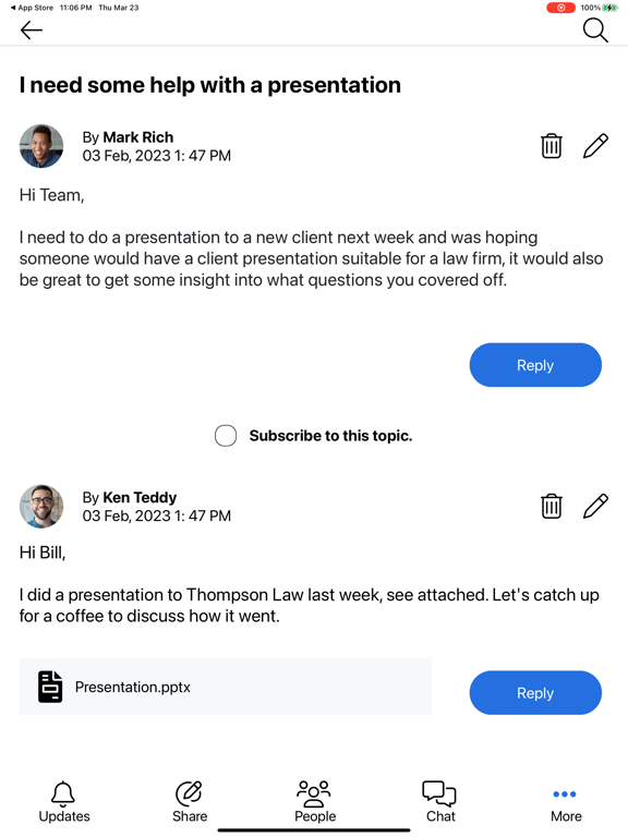 MyHub Intranet iPad screenshot 6 - Business app