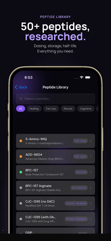 Pepzio - Peptide Tracker screenshot 4