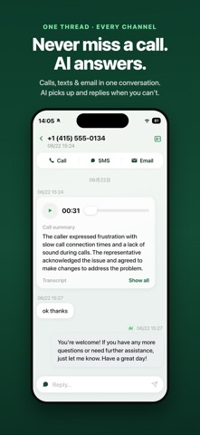 Solvea AI Business Phone iPhone screenshot