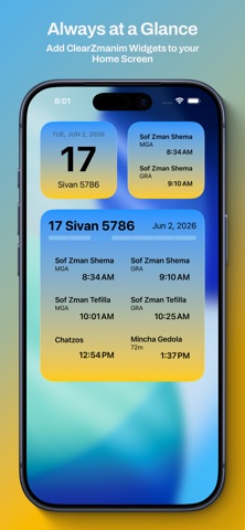 ClearZmanim iPhone screenshot