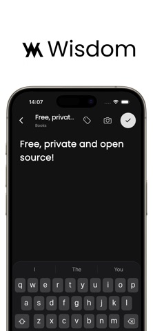 Wisdom - Note-Taking App iPhone screenshot