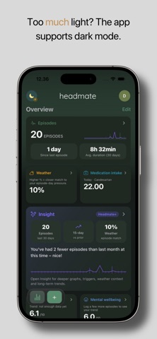 Headmate: Headache diary screenshot