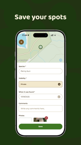 Mushroom Spot: mushroom map screenshot