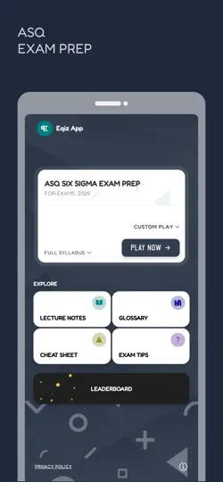 ASQ Six Sigma Prep: With AI iPhone Screenshot 1