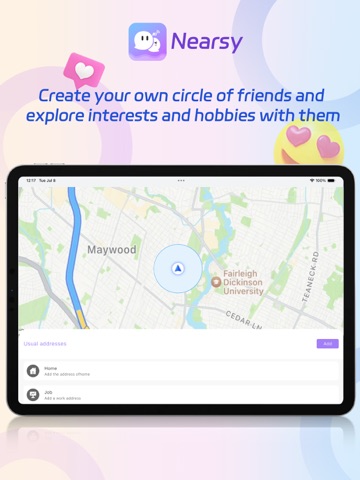 Nearsy iPad screenshot