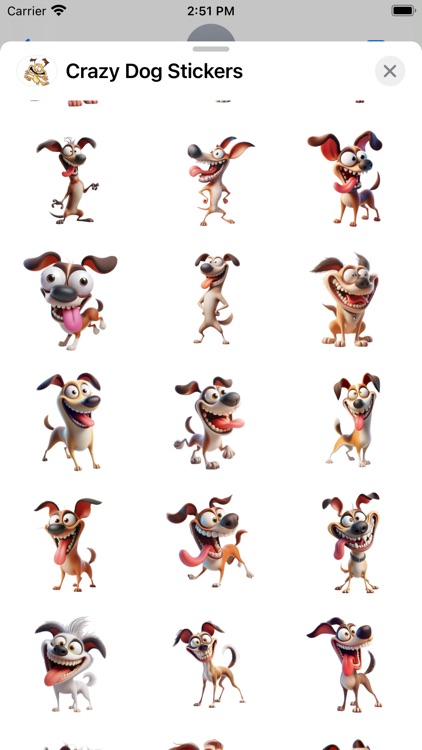 Crazy Dog Stickers