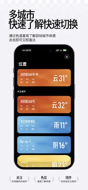Smile Day - 昨天/今天/明天天气预报 iPhone screenshot 6