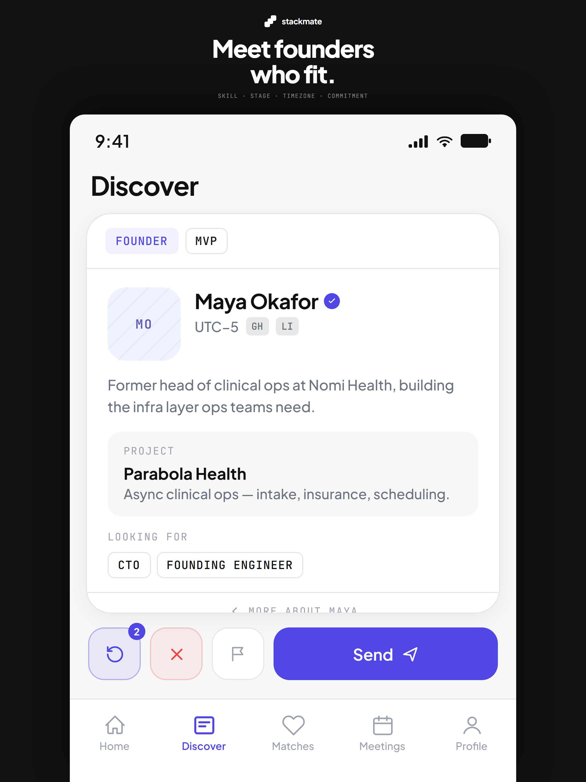 Stackmate: Co-founder Match screenshot 8