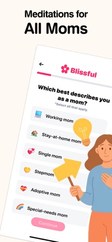 Blissful: Self Care for Moms iPhone screenshot