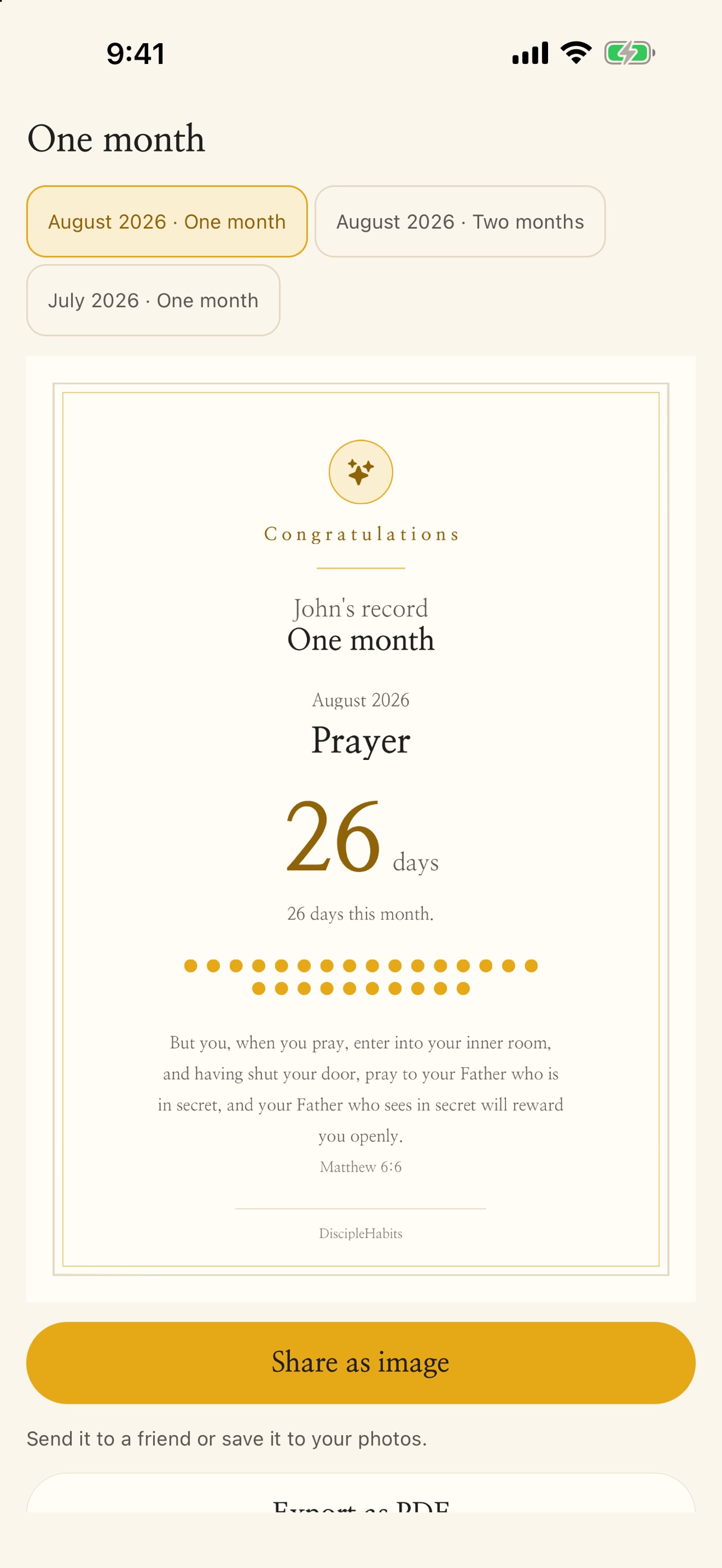 Screenshot 1 of DiscipleHabits