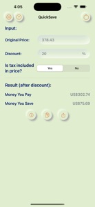 QuickSave: Discount Calculator screenshot #1 for iPhone