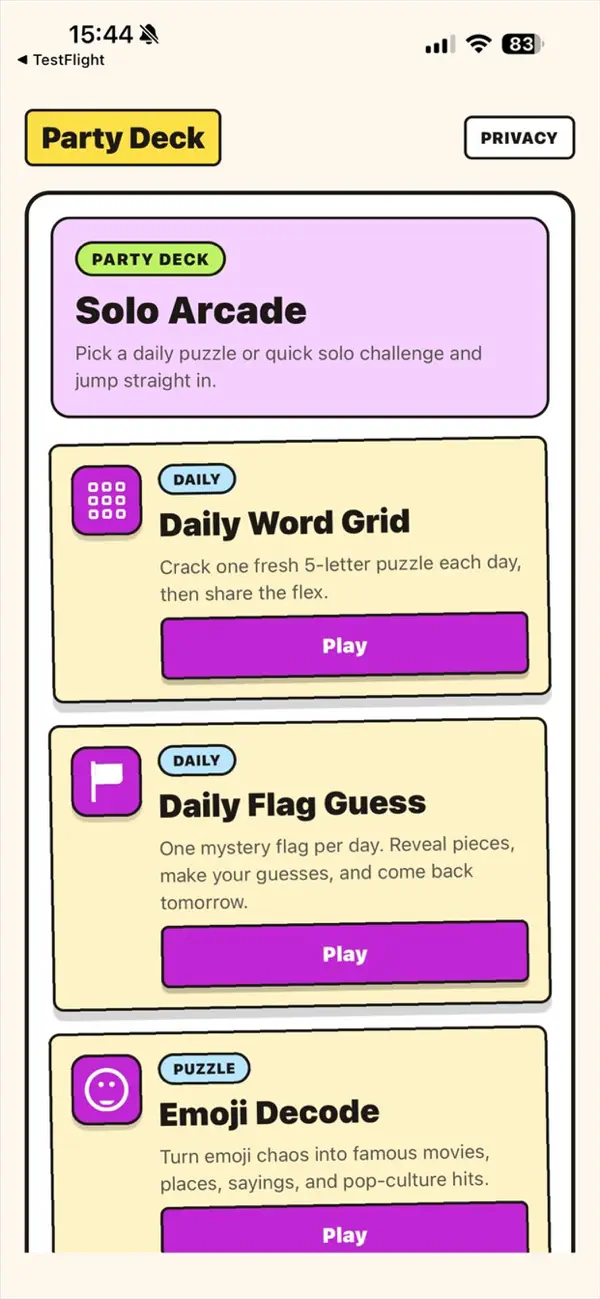#5. Party Deck: Party Games (iOS) By: Abdulrahim Kaddoura