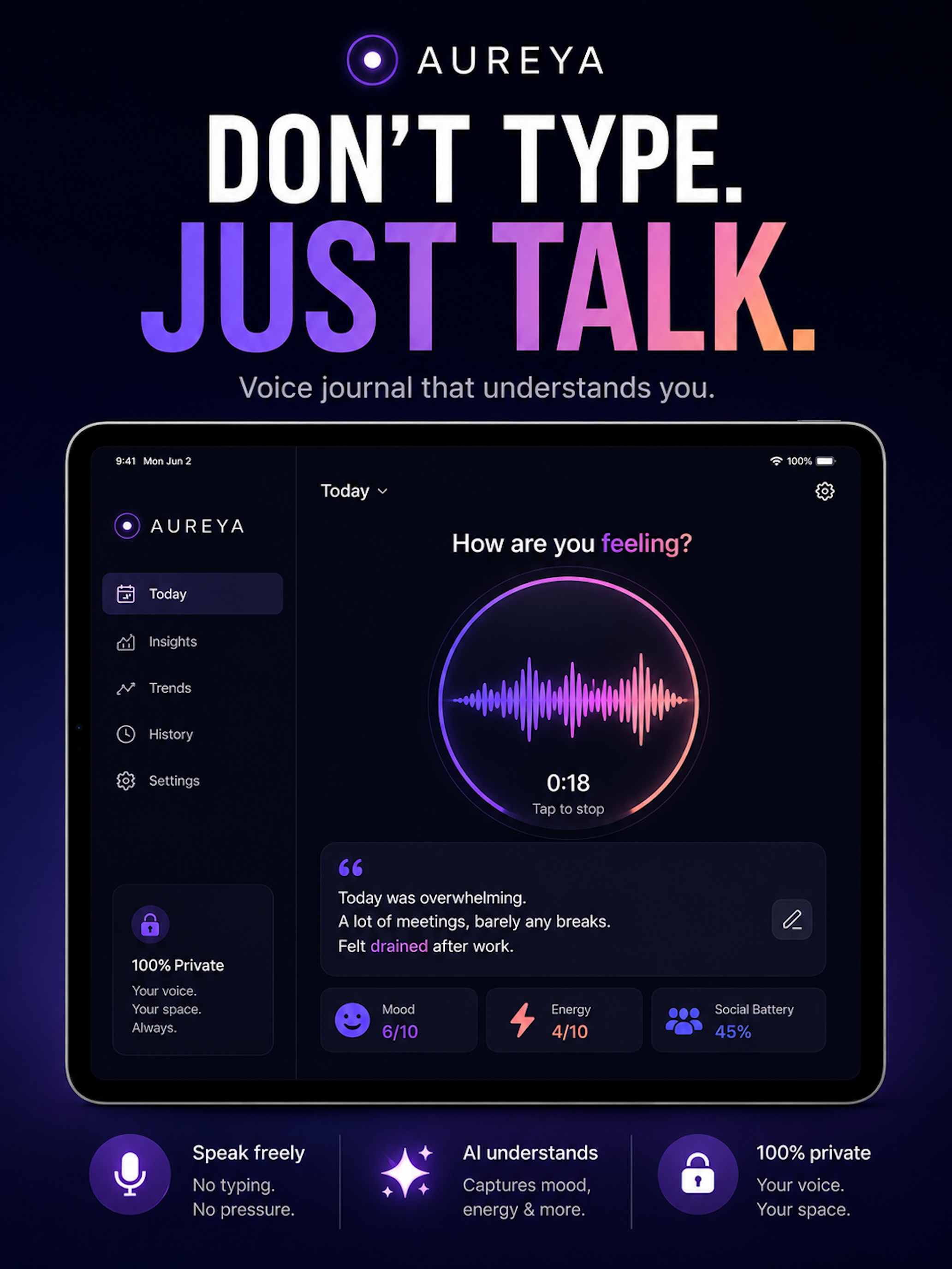 AUREYA: Mood & Energy Tracker screenshot 10