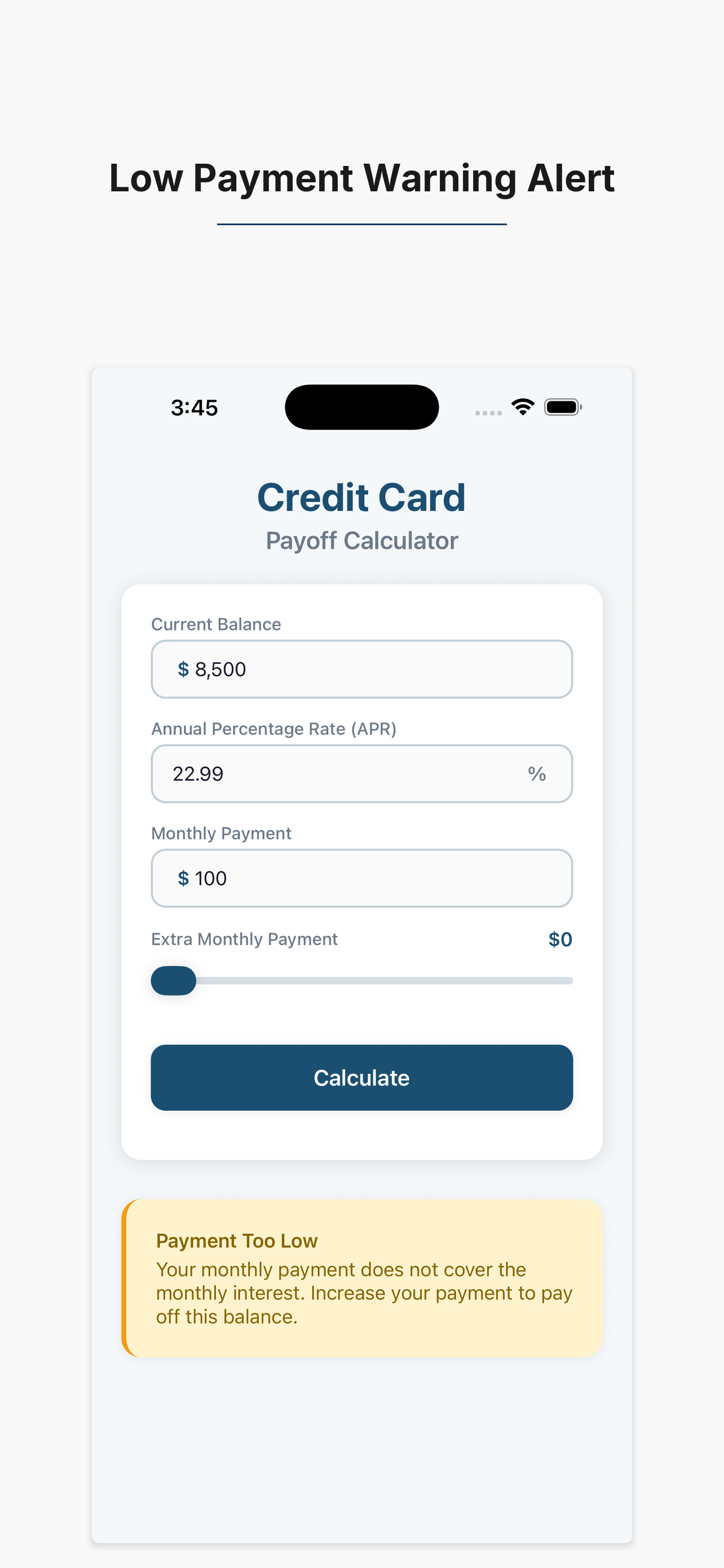 Credit Card Payoff Calc