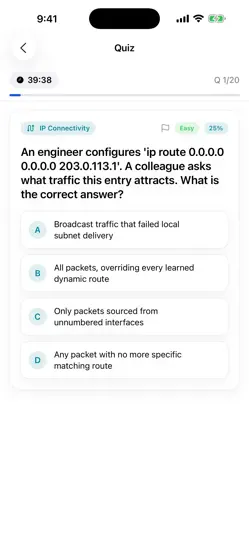 Captura de pantalla de CCNA Assist en iPhone 3