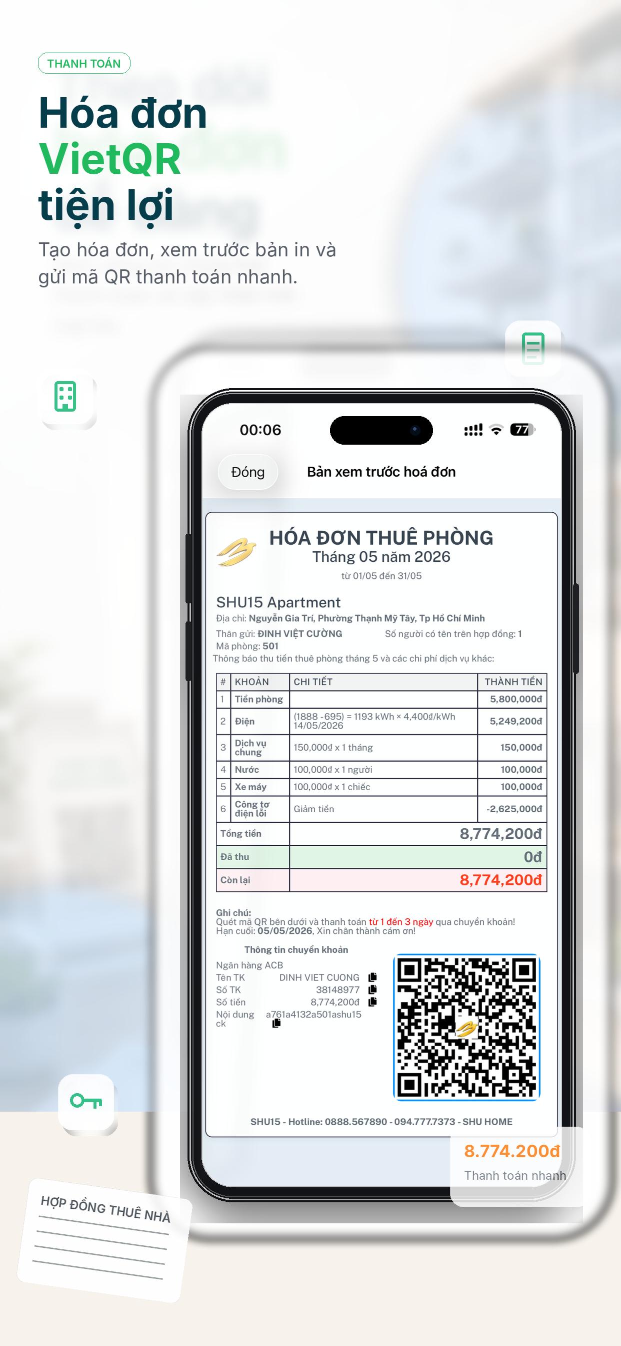 3W Quản lý nhà trọ screenshot 3