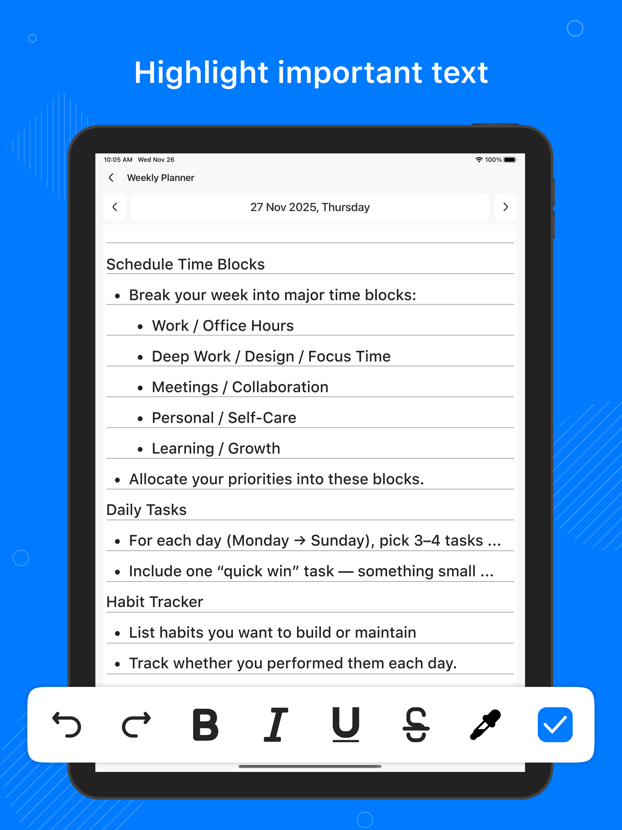 Weekly Planner - Diary Notes screenshot 8