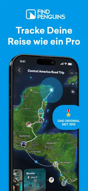 FindPenguins: Travel Tracker iPhone screenshot 1