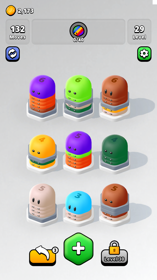 #2. Jelly Sort 3D! (iOS) By: Lucas Piloto