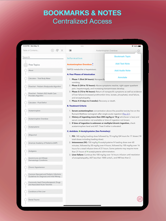 Harriet Lane Handbook App iPad screenshot 8 - Medical app