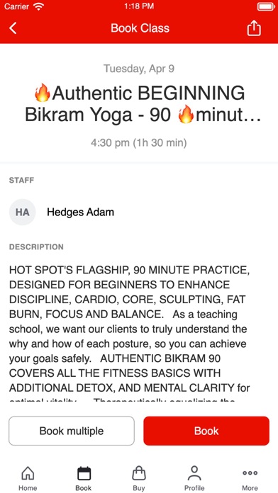 Hot Spot Yoga Screenshot