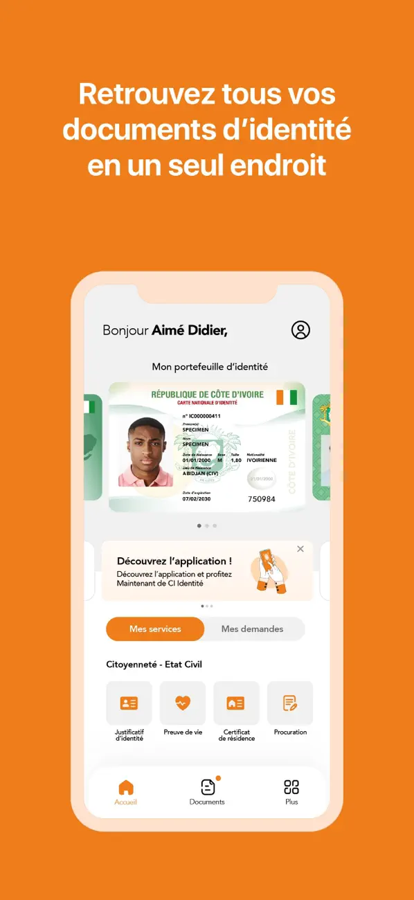 #2. CI Identité (iOS) Göre: ONECI