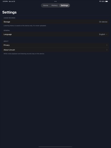Unrush Sleep: White Noise iPad screenshot