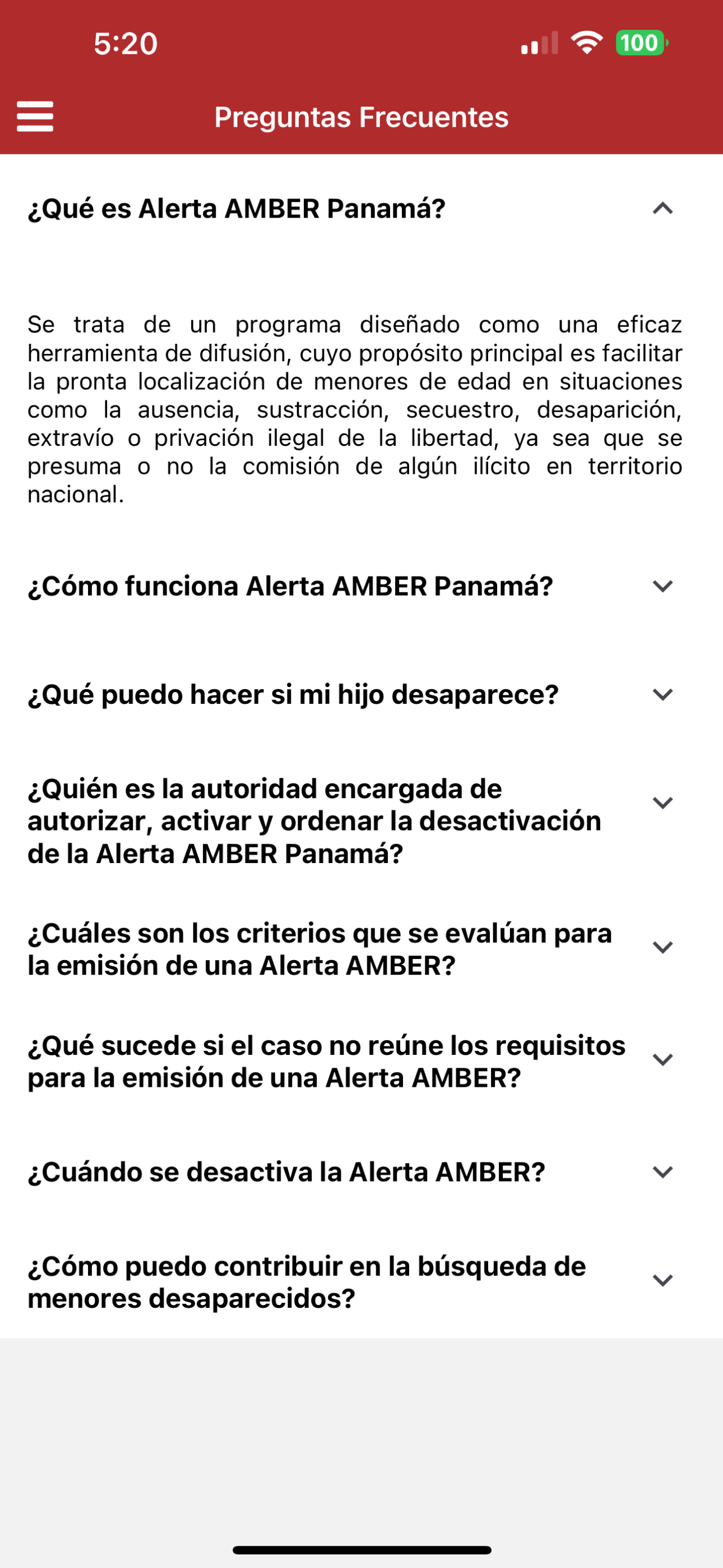 Alerta Amber (PA) screenshot 8