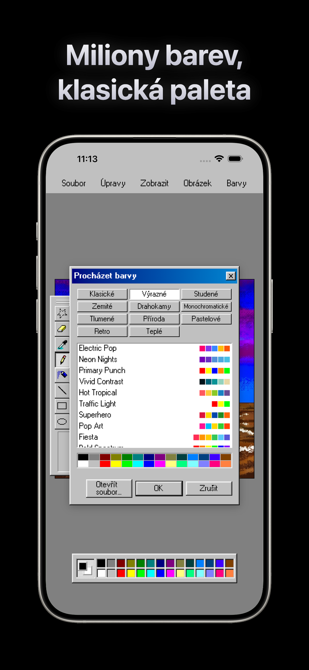 Paint.exe - Retro — Miliony barev, klasicky vyber