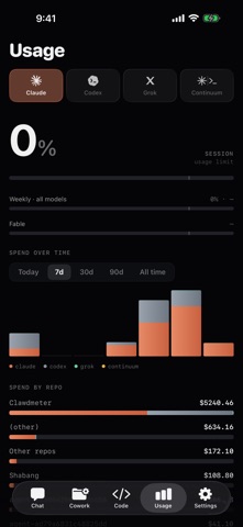 Continuum: Claude, Codex, Grok iPhone screenshot