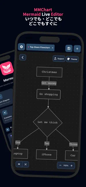 Mermaid Live Editor - MMChart iPhone screenshot 1