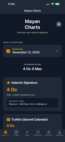 Mayan Charts screenshot