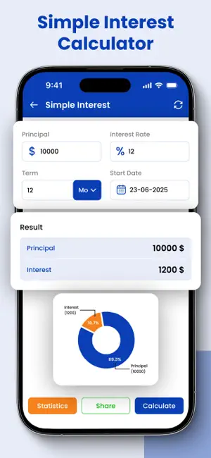 Loan EMI Calculator :Loan Calc screenshot 1